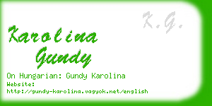 karolina gundy business card